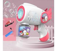 Automatico Ricaricabile Pistola Spara Bolle di Sapone,Macchina Bolle di Sapone Bambini,5000+Bolle per min Giocattoli Creatore di Bolle Con batteria e luce LED per il Matrimonio all'aperto Attività