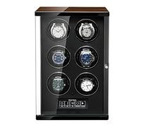 Automatische Uhrenbeweger Box Per 6 9 12 Orologi Illuminazione LED LCD Touch Screen Scatola Di Immagazzinamento Per Orologi Meccanici Di Lusso Scatola Di Immagazzinamento ( Color : Black , Size : 9+0