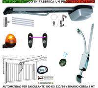 AUTOMATISMO BASCULANTE CONTRAPPESI MOTORE 220/24V ARCHETTO 100 KG RADIOC FAROLED
