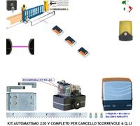 AUTOMATISMO CANCELLO SCORREVOLE 6 Q 220 V 5 CREM-ACCIAIO 3 RADIOC FOTO FARO SELE
