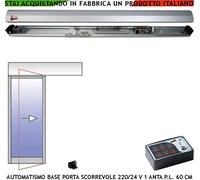 AUTOMATISMO PORTA SCORREVOLE PASSAGGIO 600 MM 220/24 V TRAVERSA PORTANTE 120 KG