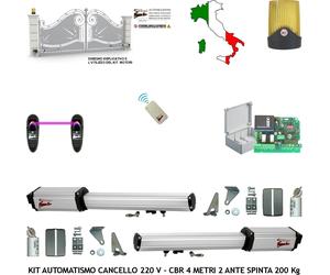 AUTOMAZIONE CANCELLO BATTENTE KIT AUTOMATISMO CANCELLO CRB MOTORE 220 V