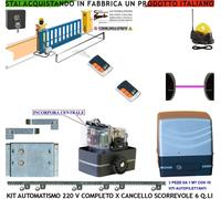 AUTOMAZIONE CANCELLO SCORREVOLE 6 Q.LI 220 V 3 MT CREMAG SELE 2 RADIOC FOTO LAMP
