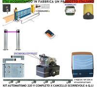 AUTOMAZIONE CANCELLO SCORREVOLE 6 Q MOTORE 220 V 4 CREM RADIOC FOTO 2 PALI FARO