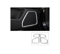 Automobile 4 Pezzi Cornice Di Copertura Per Altoparlante Per Portiera Tromba Audio Decorazione Per P&orsche Per Macan 2014-2024 JUNOOS(Argento)