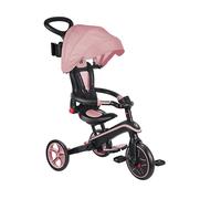 Globber - Triciclo Explorer 4 in 1 - Triciclo pieghevole ed evolutivo in draisienne per tutti i piccoli da 10 mesi a 5 anni - Pastello Rosa