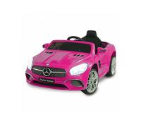 Jamara 460440 - Ride-on Mercedes-Benz SL 400 rosa fucsia - Avviamento senza chiave con pulsante, Collegamento AUX, USB, Micro SD, Luci, Suoni, Clacson, Batteria potente, Ruote Ultra-Grip