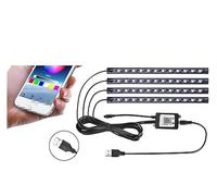 Automobile Atmosfera colorata luce, decorativa a LED, APP Voice Control Atmosphere Light, telecomando RGB ritmo di musica Elevata Luminosità(36 lights USB head)