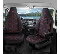 Automobile Coprisedili Adatto A per Itineo Roulotte Caravan Nero Rosso Pilot 2.2