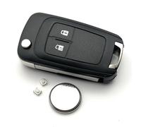 Automobile Locksmith Kit con guscio per chiave elettronica pieghevole con 2 pulsanti e pila, per Opel Insignia Astra Mokka