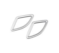 Automobile Per B&MW X1 F48 2016-2022 2 Pezzi Di Adesivo Decorativo Per La Copertura Della Presa D'aria Anteriore Dell'auto JUNOOS(Steel silver)