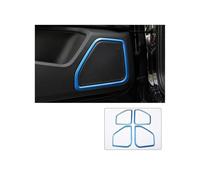 Automobile Per P&orsche Per Macan 2014-2024 4 Pezzi Cornice Di Copertura Per Altoparlante Per Portiera Tromba Audio Decorazione JUNOOS(Blue)