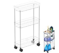 Automobile rotabile - carrello, scaffale di nicchia del carrello sui rulli | Organizzatore mobile con ruote, magazzino di cuscinetti stretti con ruote e strati multi-laterali per letto e