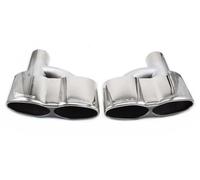Automobile Tubo Scarico 1 Paio Terminali Scarico Acciaio Inossidabile Per Mercedes Per Benz W221 S300 S350 S65 S500 S600 Tubo Interfaccia Marmitta Per AMG 60 Mm(Argento)