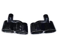 Automobile Tubo Scarico 1 Paio Terminali Scarico Acciaio Inossidabile Per Mercedes Per Benz W221 S300 S350 S65 S500 S600 Tubo Interfaccia Marmitta Per AMG 60 Mm(Nero)