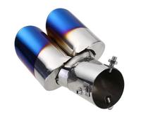 Automobile Tubo Scarico 1 Pezzo Marmitta Coda Doppio Tubo Scarico Acciaio Inossidabile Punta Posteriore Per Auto Gola Terminali Blu Veicoli Per Silenziatori