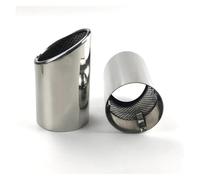 Automobile Tubo Scarico 2 Pezzi/lotto In Acciaio Inox Per Terminali Di Scarico Dritti Per Auto Custodia Accessori Per Q7 4L SQ7 2007-2015(Argento)