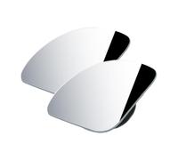 Automobile Wide View - Specchio rotondo cieco in vetro di, 2 pezzi, kit umidità girevole a 360°, accessorio angolare regolabile ad alta definizione, con perno fisso sulla base, parcheggio