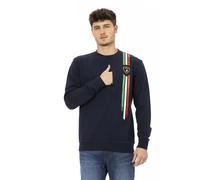Automobili Lamborghini Blue Cotton Men Sweater - L