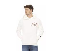 Automobili Lamborghini White Cotton Men's Sweater with Pockets - XL