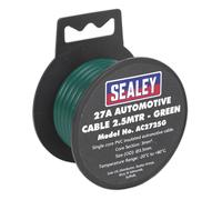 Automobilistico Cavo Spesso Muro 27A 2.5m Verde - Sealey AC2725G Nuovo
