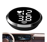 Automotive Design Clock, Adhesive Digital LED Watch, Stick on Small Time Display Tool, Bike Air Vent Truck Gadget, Motorcycle Dashboard Accessory, Unico Home Office Travel Device for Daily Usage