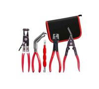 Automotive Electrical Disconnect Pliers Kit (5PC) - High-Carbon Steel Connector Separator & Trim Clip Removal Tool Set - Ergonomic Long-Reach Pliers for Safe Sensor, Terminal & Plug Release