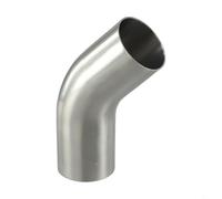 Automotive Exhaust - Gomitolo in acciaio inox, design curvato a 45 gradi (51 mm)