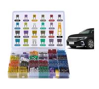 Automotive Fuse Set, Assorted Standard Blade Fuses Kit, 7.68x5.12x1.38 Inches Medium & Small Size Car Fuses (2a-40a) for Vehicle Electrical Replacement, Organized Storage Box Included