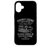 Automotive Nostalgia Classic Car Cruise-in Design invecchiato Custodia per iPhone 16 Plus
