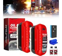 Automotive Oil Film Cleaning Brush, 2024 New Glass Cleaning Board, Universal Glass Cleaning Wipe Board, Glass Oil Film Remover for Car Windshield, Improves Clarity and Visibility (2pcs)