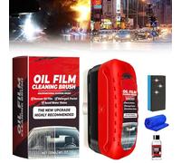 Automotive Oil Film Cleaning Brush, 2024 New Glass Cleaning Board, Universal Glass Cleaning Wipe Board, Glass Oil Film Remover for Car Windshield, Improves Clarity and Visibility (1pcs)