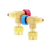 Automotive per valvole di servizio HVAC R22 32 R410A Angolo destro di 90 gradi Raccordo in ottone per spazi ristretti refrigeranti liquidi