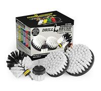 Automotive Soft White - Drill Brush - Leather Cleaner - Kit Car Wash - Forniture Auto a secco - Cleaner Wheel Brush - Car Kit Detailing - Interior, vinile, Tappezzeria, tessuto della sede Cleaner