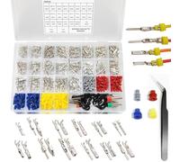 Automotive Terminal Kit - Mimoqk 21 Style Electrical Connectors for Motorcycle and Trailer, Dustproof Pin Set 1-3,5 mm for Car, Boat, Marine, Industrial, Garage, Home Wiring Projects