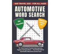 Automotive Word Search Puzzle Book: 70+ Car & Engine Puzzles for Auto Fans, Mechanics & Gearheads - Fun & Challenging Word Finds Featuring Racing, Parts, Tools & More