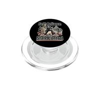 Autonomia contro controllo statale frase ironica retro PopSockets PopGrip per MagSafe
