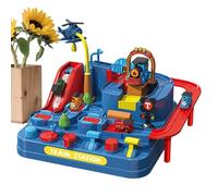 Autopista - Percorso Avventurale Dinosauro Giungla | Gioco Interattivo di Puzzle Auto Slide 9x9 Pollici Interattivo, Abilità Motoriali Educative Prescolare Impostate Per Compleanno Asilo Ragazzi