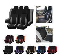 AUTOPLUS Coprisedili per auto sportivi Set completo Dimensioni universali adatte per la maggior parte degli accessori per auto SUV Camion Interni con compatibile con airbag