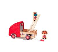 Autopompa dei pompieri in legno con manichetta, scala e campanello LILLIPUTIENS Rinoceronte Marius 2+