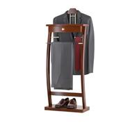 Autoportante Servomuto Moderno, Indossatore Appendiabiti con Portapantaloni | Cassetto Indossatore da Camera con Portapantaloni, Servo Muto da Camera in Legno, per Ufficio Soggiorno Camera da Letto