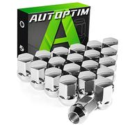 AUTOPTIM Dadi di ricambio OEM 9/16-18 - Ricambio per Dodge Ram 1500 2002-2010, Dodge Dakota 2004-2009, 2004-2009, 20 pezzi, esagonale 7/8", sedile conico cromato, dado di fabbrica con estremità chiusa