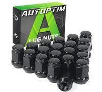 AUTOPTIM Dadi per ruota 1/2-20 - Ricambio per Jeep Wrangler JK 1987-2018, Liberty 2002-2012, Grand Cherokee 1993-2010, neri esagonali da 19 mm alti 3,5 cm, 1/2"-20 estremità chiusa aftermarket dadi