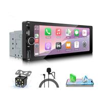 Autoradio 1 Din 6.86 Pollici con CarPlay e Android Auto Wireless Bluetooth