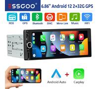 Autoradio 1 DIN 7 Pollici Android 13 2+32G Apple Carplay GPS RDS WiF Bluetooth