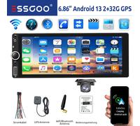 Autoradio 1 DIN Android 13 2+32G Apple Carplay Bluetooth GPS RDS WiFi USB Camera