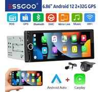 Autoradio 1 DIN Android 13 32G Apple Carplay Bluetooth GPS RDS WiFi USB +MIC CAM