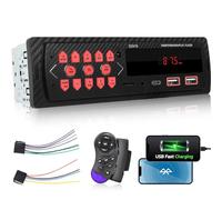Autoradio 1 Din - Autoradio Bluetooth con doppia chiamata vivavoce Bluetooth, radio FM, Porta USB/Type-C/TF/AUX, memoria di spegnimento, connessione di protezione, registrazione audio + SWC