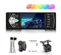 Autoradio 1 din Bluetooth 5.0 schermo 4.1" telecamera posteriore comando vola...