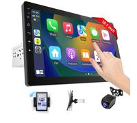 Autoradio 1 DIN Bluetooth con CarPlay & Android Auto 10.1 pollici girevole